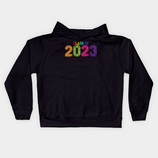 Varsity Rainbow Class of 2023 Kids Hoodie by Jitterfly